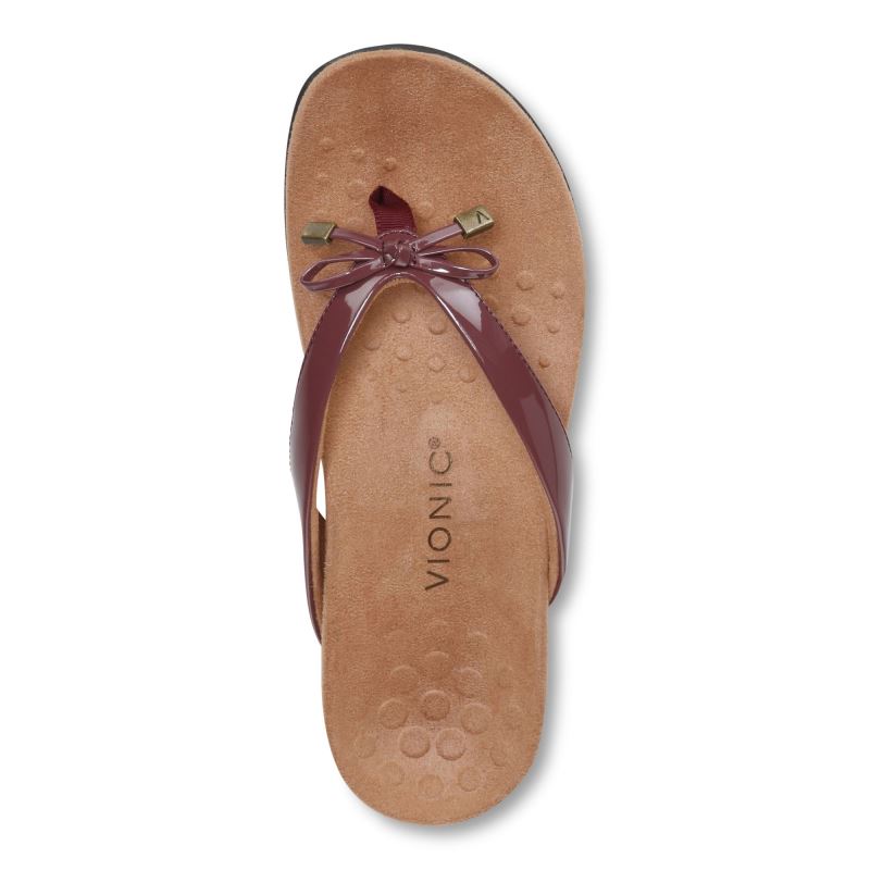Vionic Women's Bella Toe Post Sandal - Port
