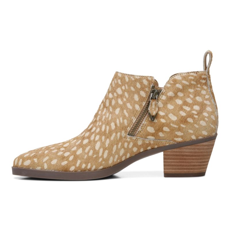 Vionic Women's Cecily Ankle Boot - Tan Deer Print