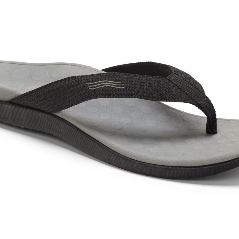 Vionic Men's Wave Toe Post Sandal - Black Vionic Men's Wave Toe Post Sandal - Black