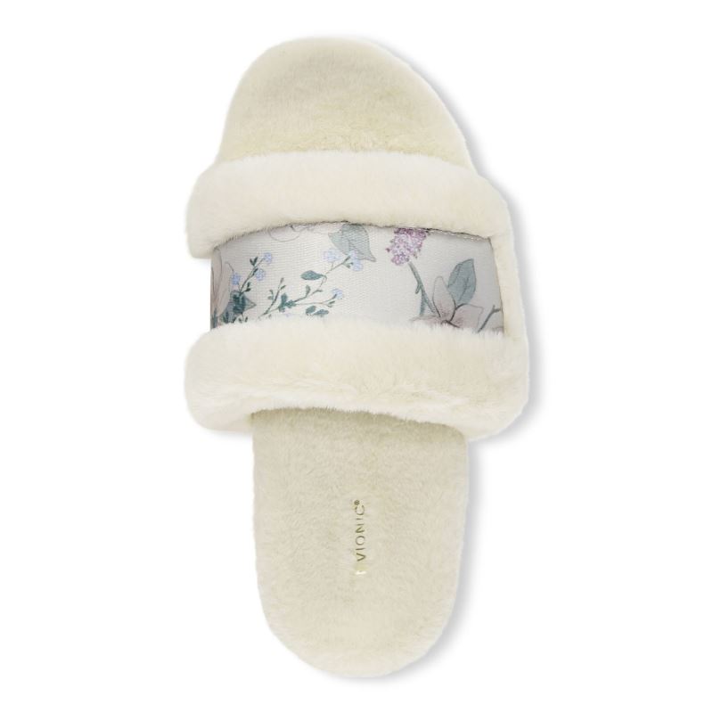 Vionic Women's Erma Slipper - Cream Botanical