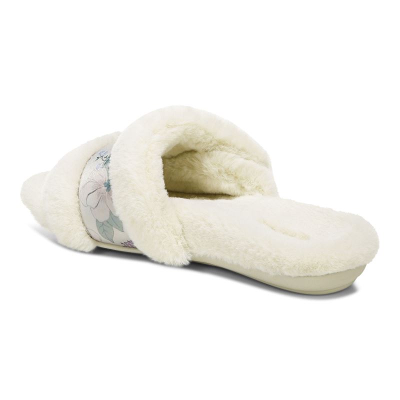 Vionic Women's Erma Slipper - Cream Botanical