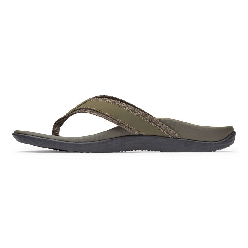 Vionic Men's Tide Toe Post Sandal - Olive