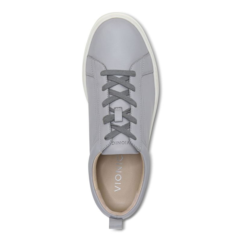 Vionic Men's Lucas Lace up Sneaker - Light Grey
