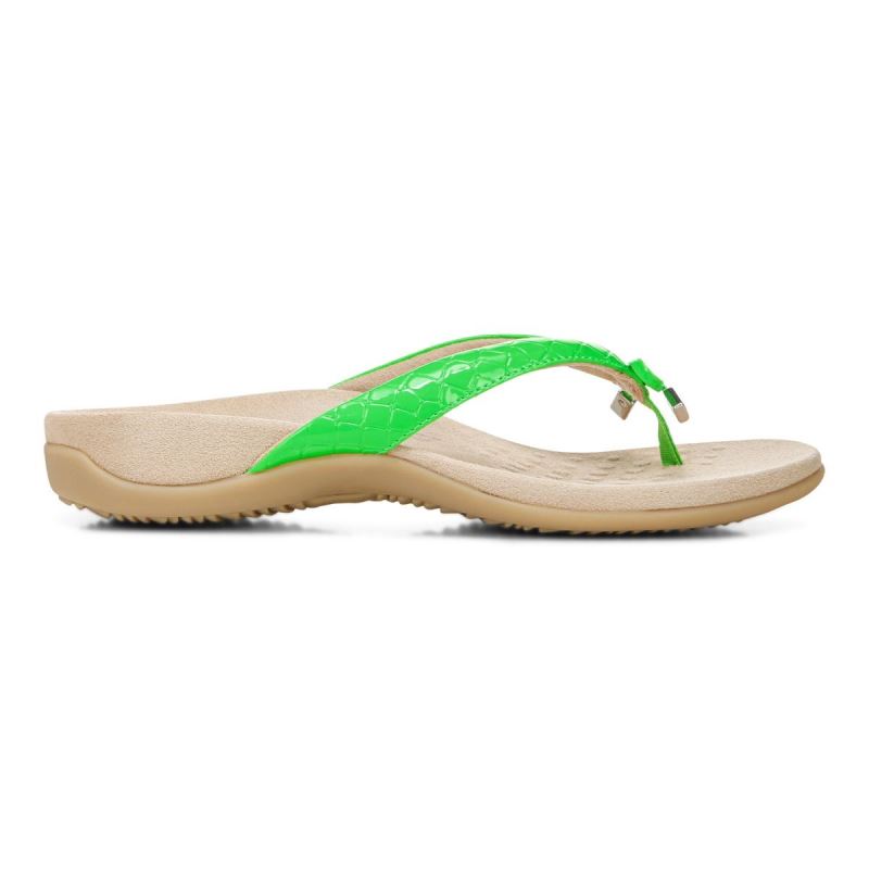 Vionic Women's Bella Toe Post Sandal - Electric Green