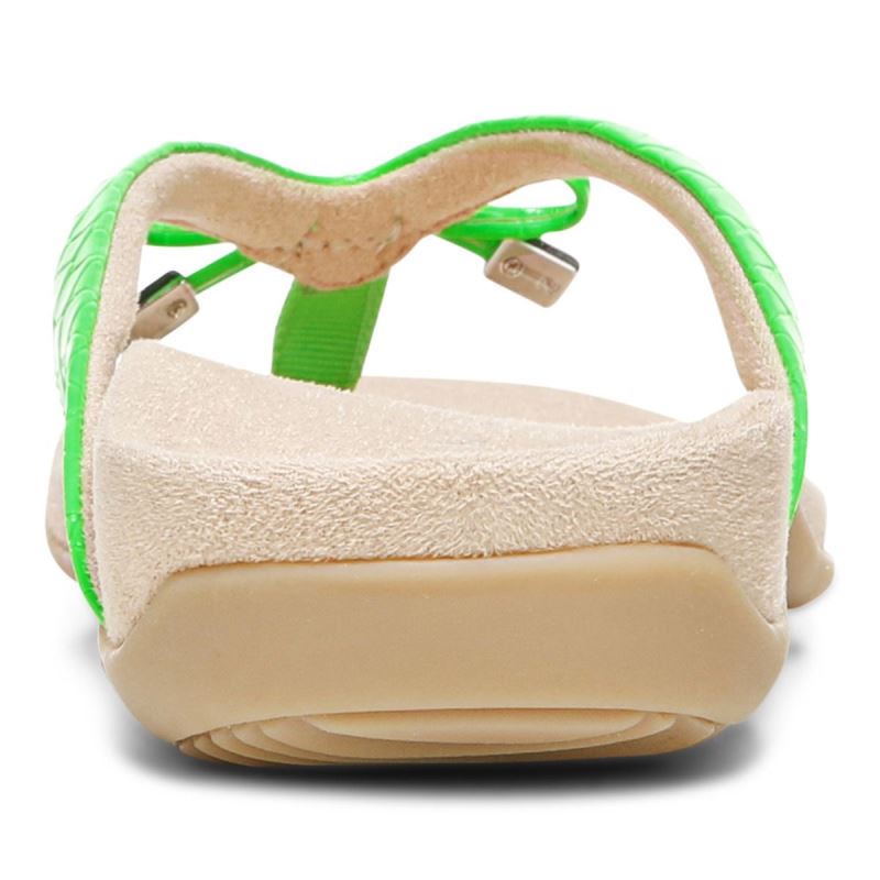 Vionic Women's Bella Toe Post Sandal - Electric Green