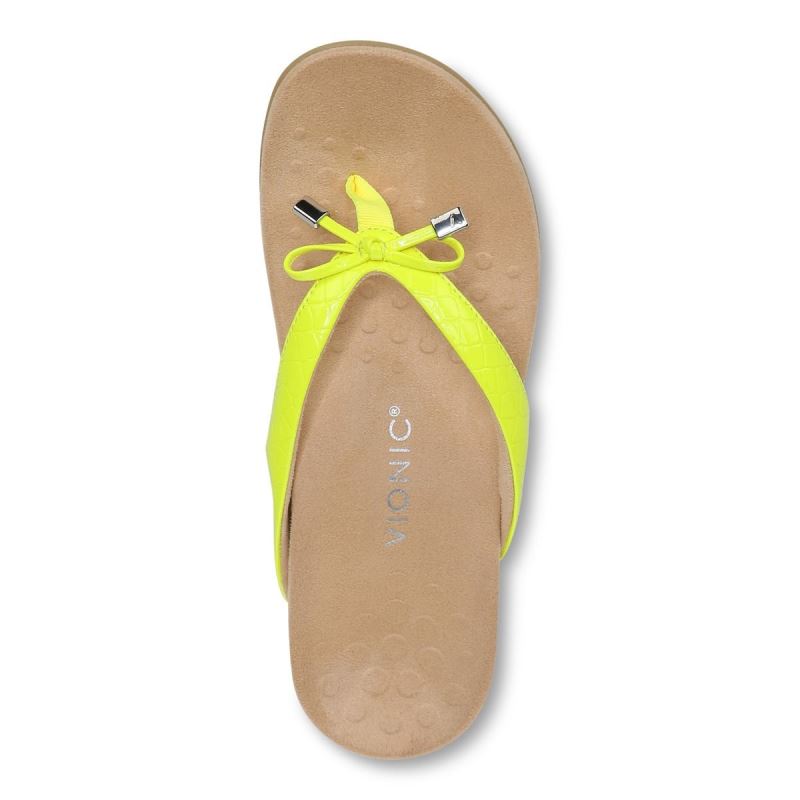 Vionic Women's Bella Toe Post Sandal - Yellow