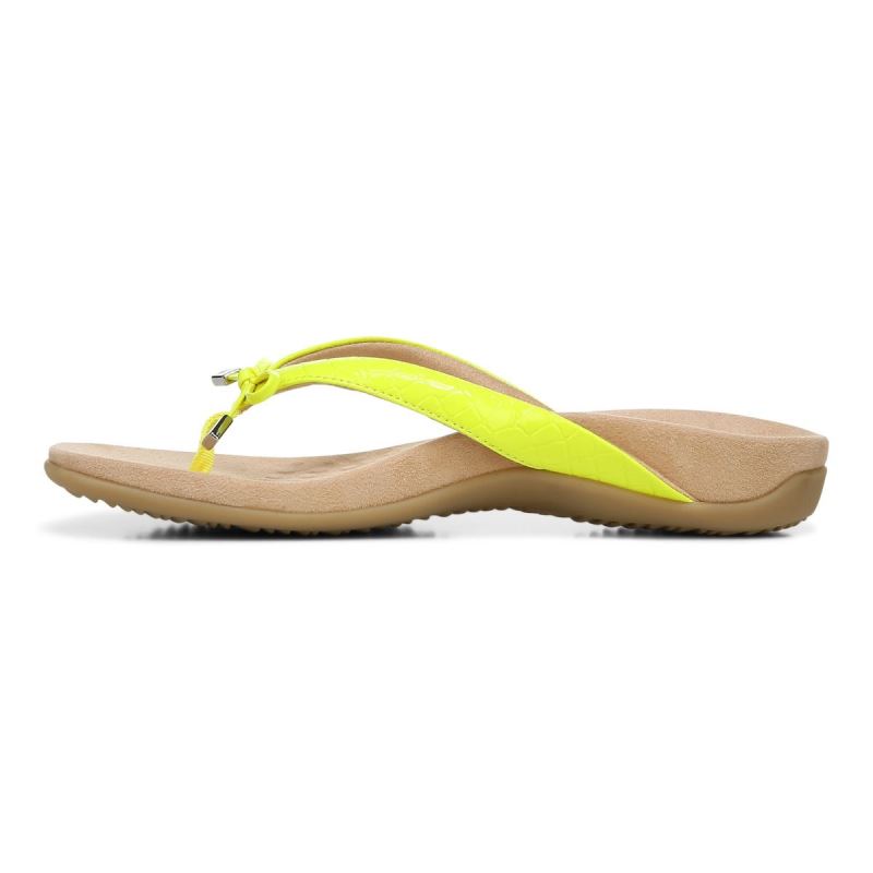 Vionic Women's Bella Toe Post Sandal - Yellow