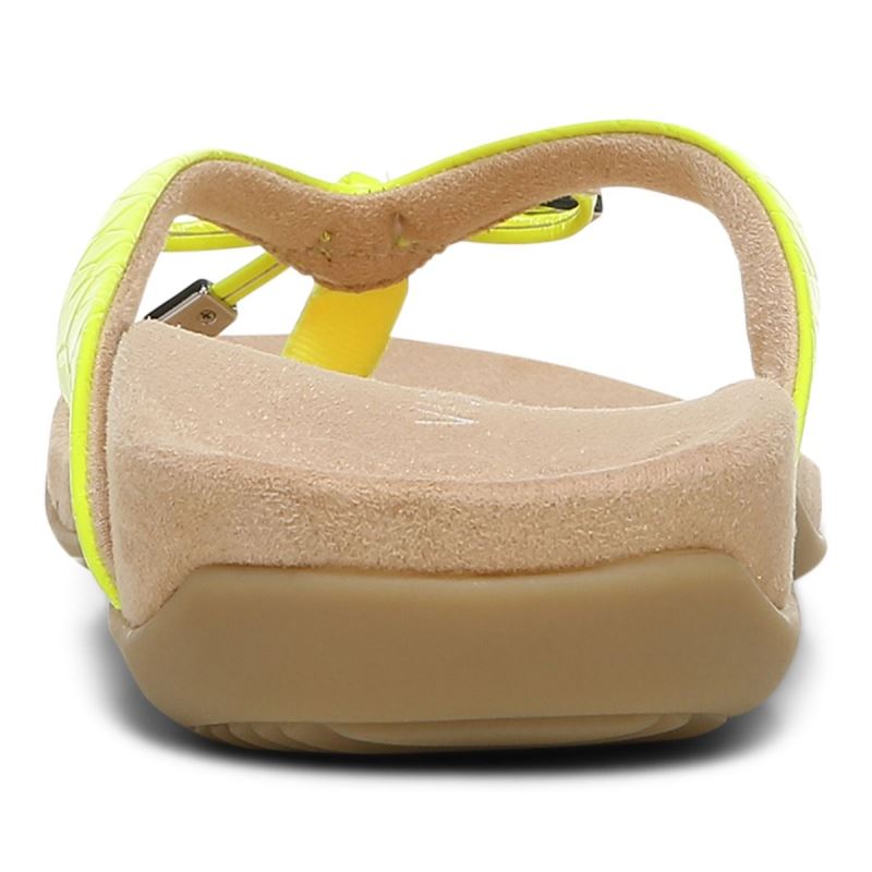 Vionic Women's Bella Toe Post Sandal - Yellow
