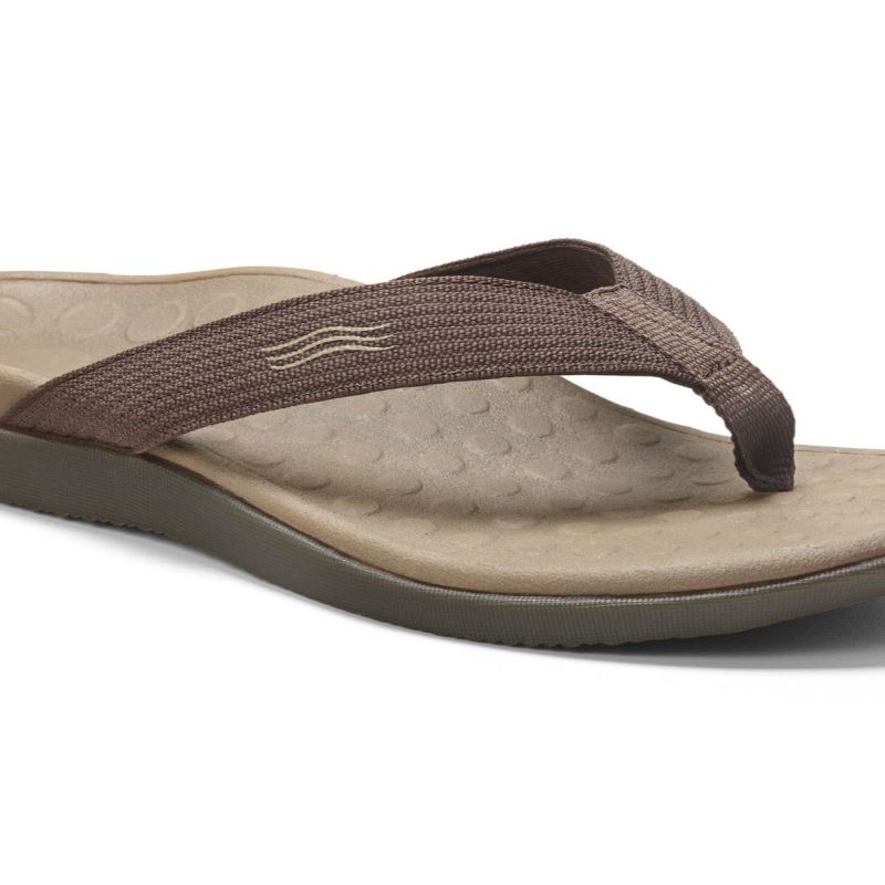 Vionic Men's Wave Toe Post Sandal - Chocolate Vionic Men's Wave Toe Post Sandal - Chocolate