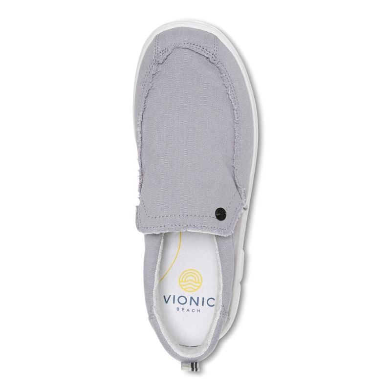 Vionic Men's Seaview Slip on Sneaker - Light Grey