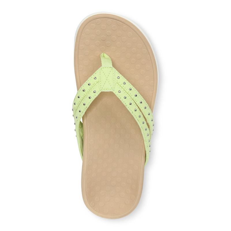 Vionic Women's Tasha Toe Post Sandal - Pale Lime