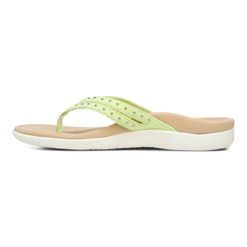 Vionic Women's Tasha Toe Post Sandal - Pale Lime