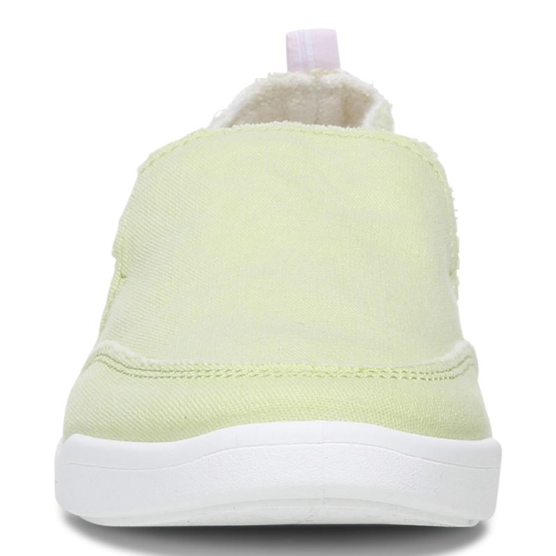 Vionic Women's Malibu Slip On - Pale Lime Canvas
