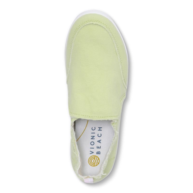 Vionic Women's Malibu Slip On - Pale Lime Canvas