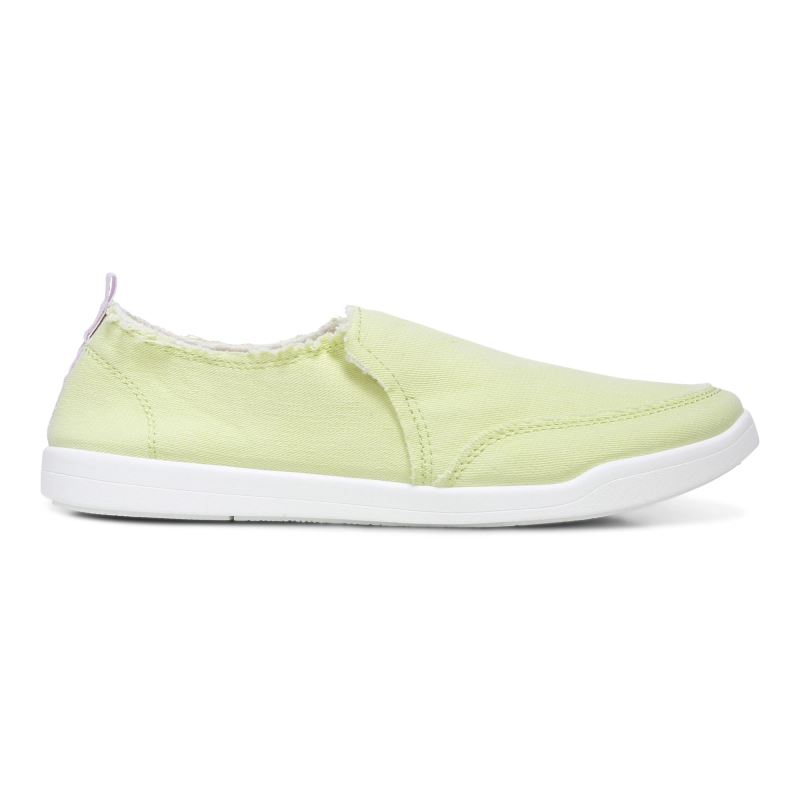 Vionic Women's Malibu Slip On - Pale Lime Canvas