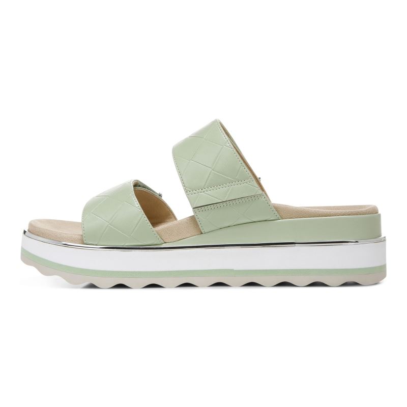 Vionic Women's Brandie Woven Strap Sandal - Celery Woven