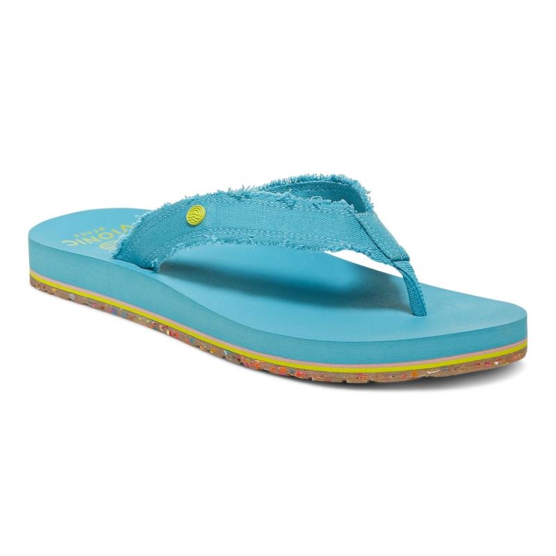Vionic Women's Unwind Toe Post Sandal - Lake Blue Vionic Women's Unwind Toe Post Sandal - Lake Blue