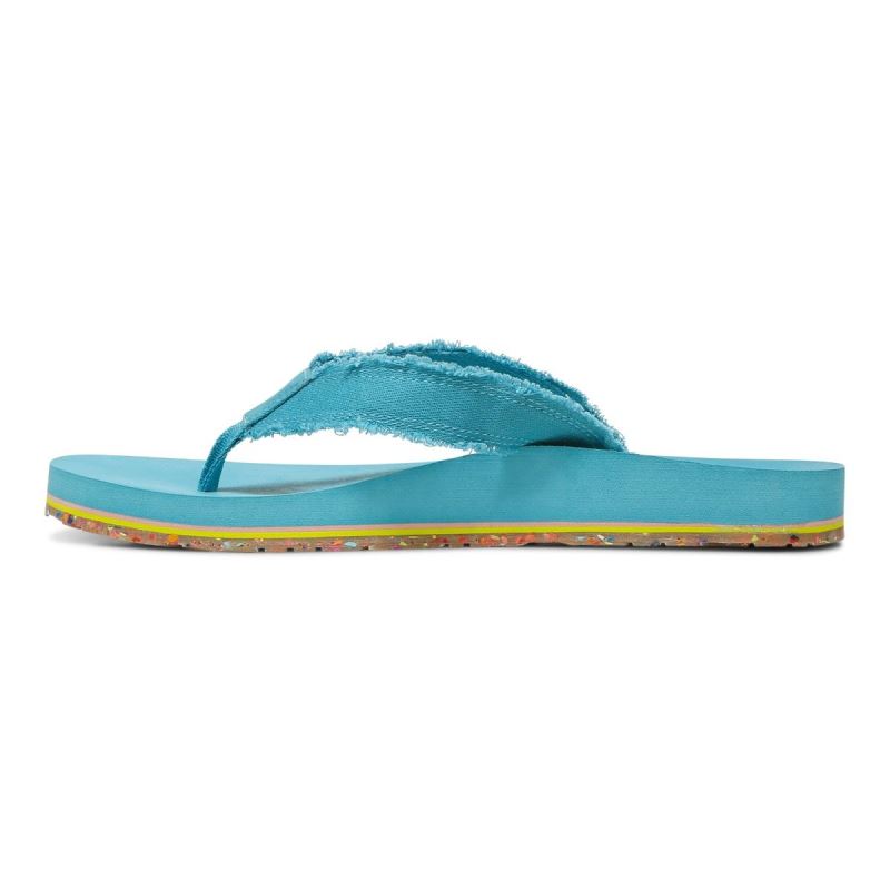 Vionic Women's Unwind Toe Post Sandal - Lake Blue