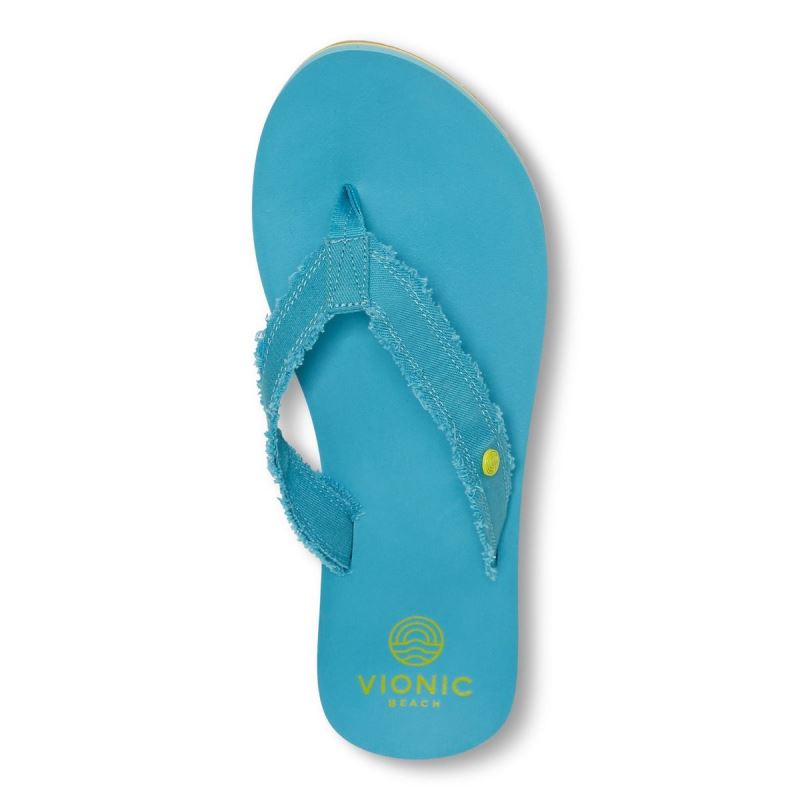 Vionic Women's Unwind Toe Post Sandal - Lake Blue