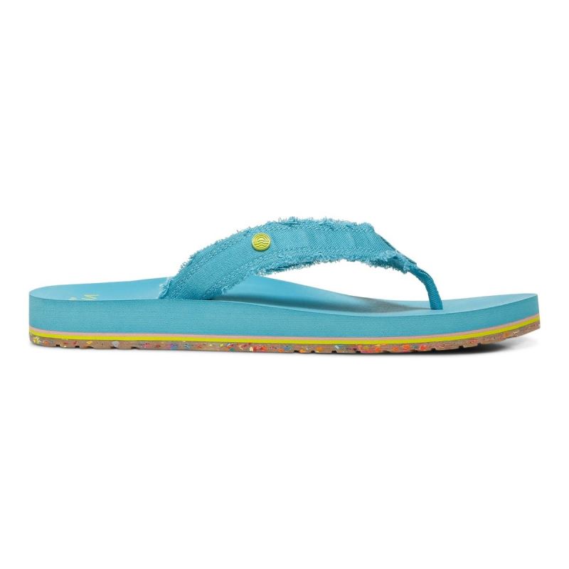 Vionic Women's Unwind Toe Post Sandal - Lake Blue