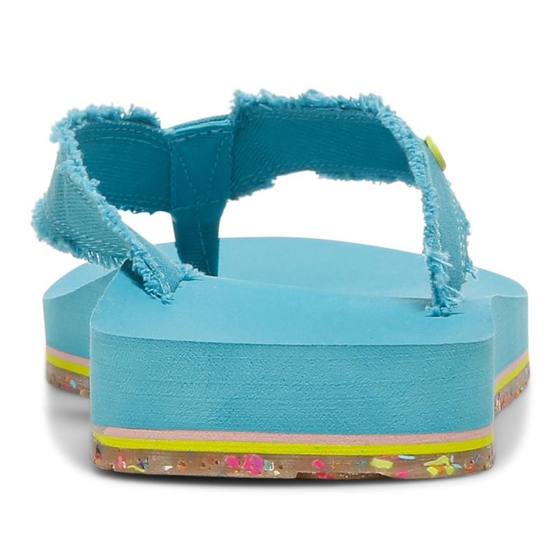 Vionic Women's Unwind Toe Post Sandal - Lake Blue