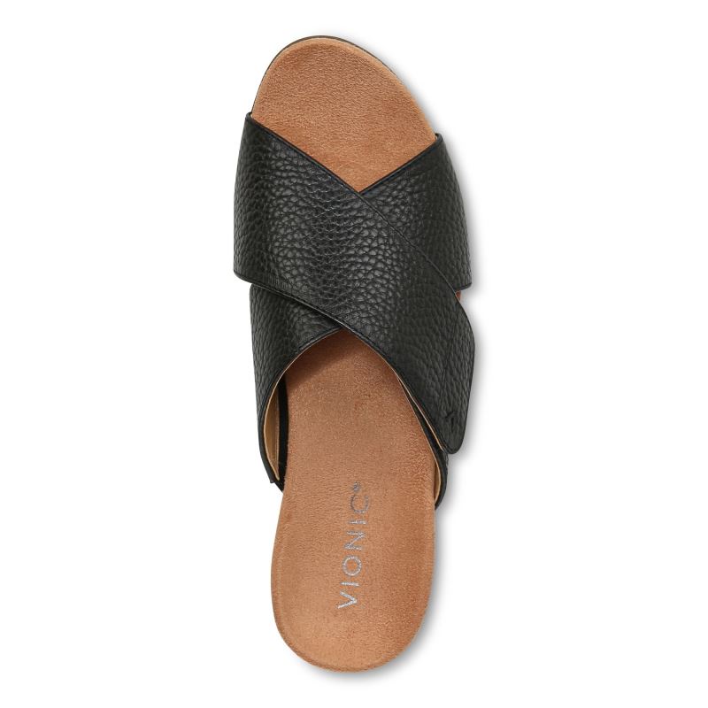 Vionic Women's Leticia Wedge Sandal - Black
