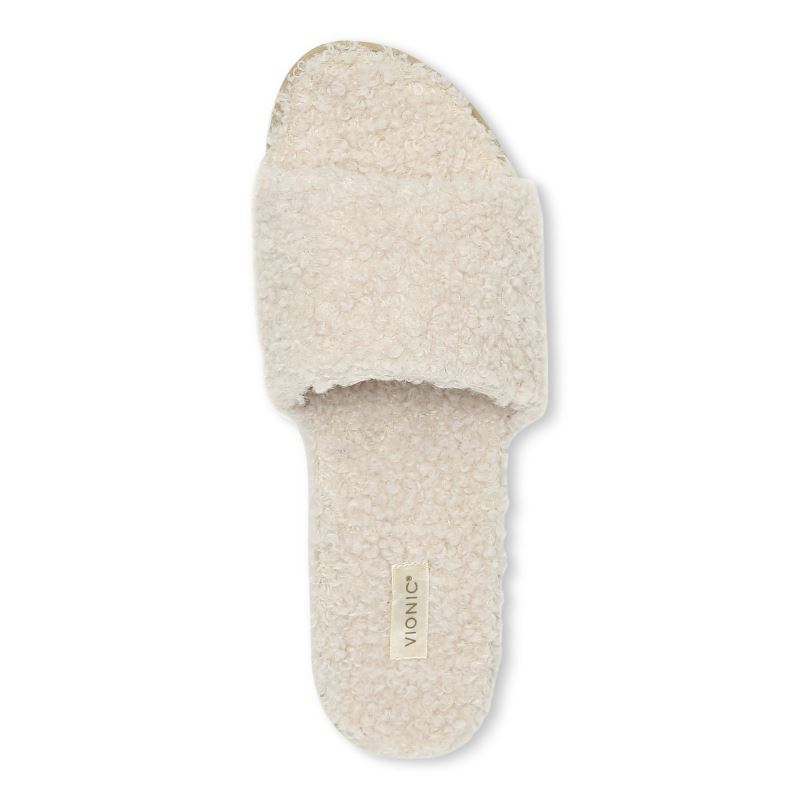 Vionic Women's Demi Shearling Slide - Natural