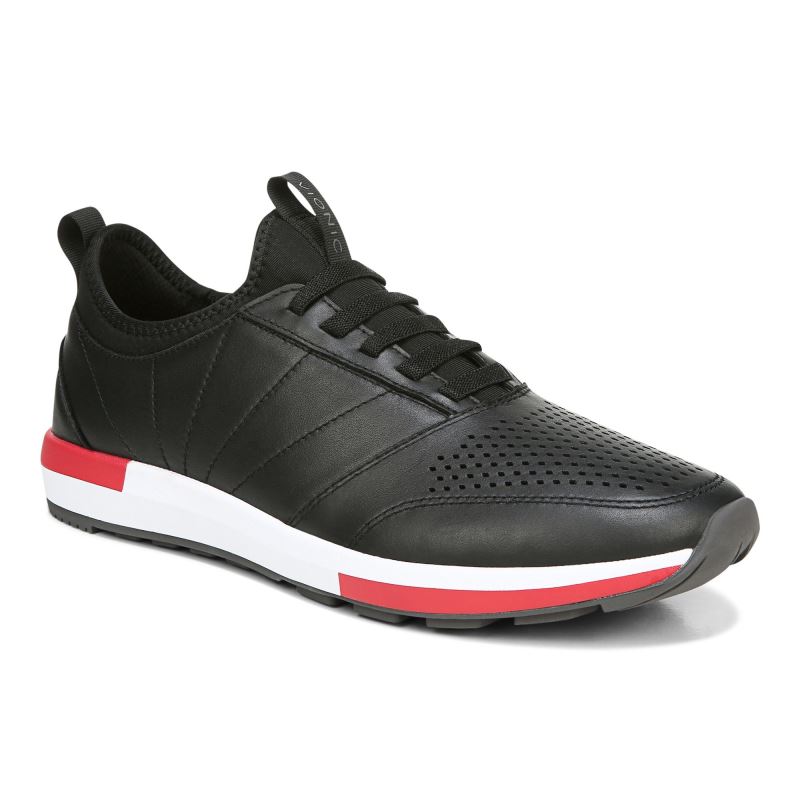 Vionic Men's Trent Sneaker - Black Leather