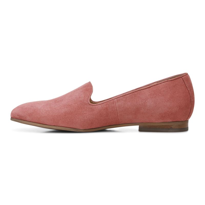Vionic Women's Willa Slip on Flat - Dusty Cedar Suede