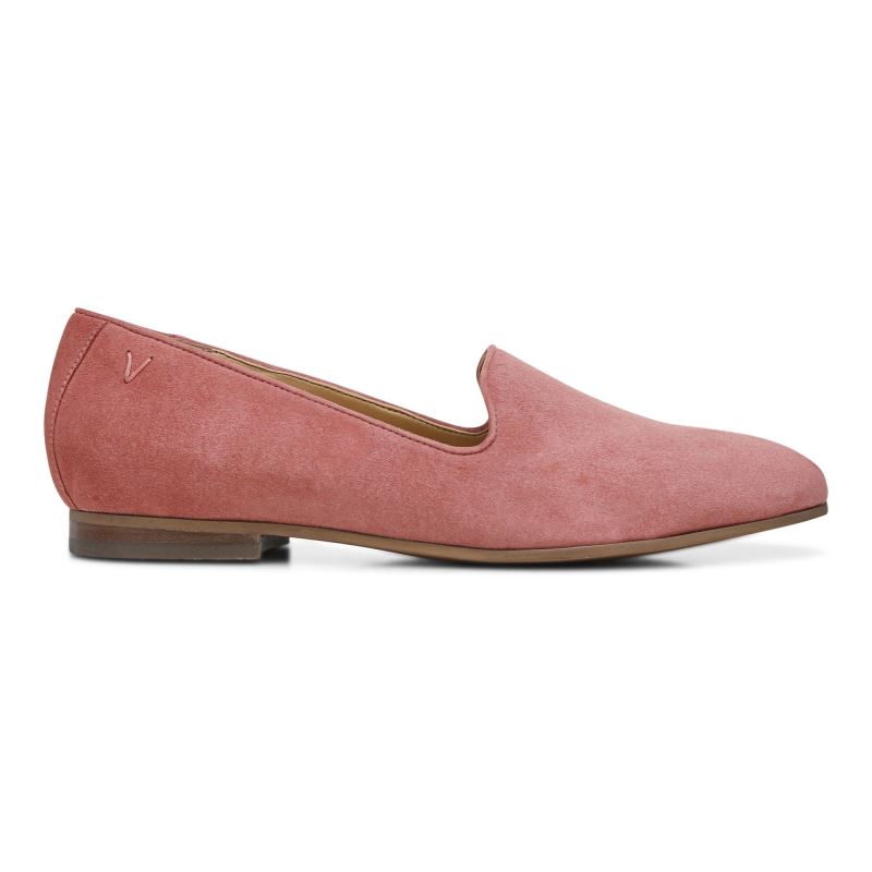 Vionic Women's Willa Slip on Flat - Dusty Cedar Suede