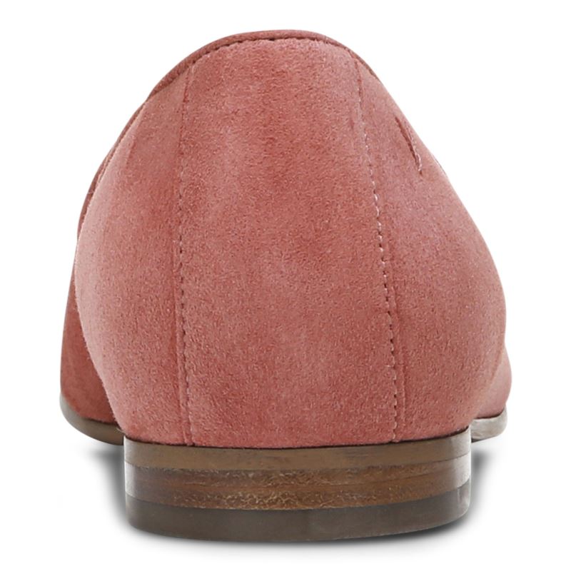 Vionic Women's Willa Slip on Flat - Dusty Cedar Suede