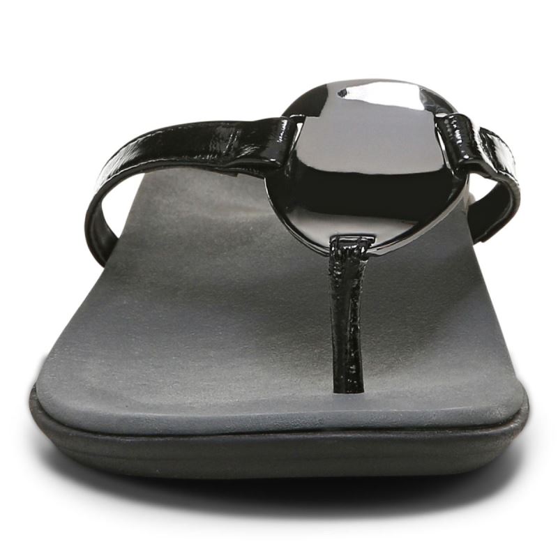 Vionic Women's Raysa Toe Post Sandal - Black