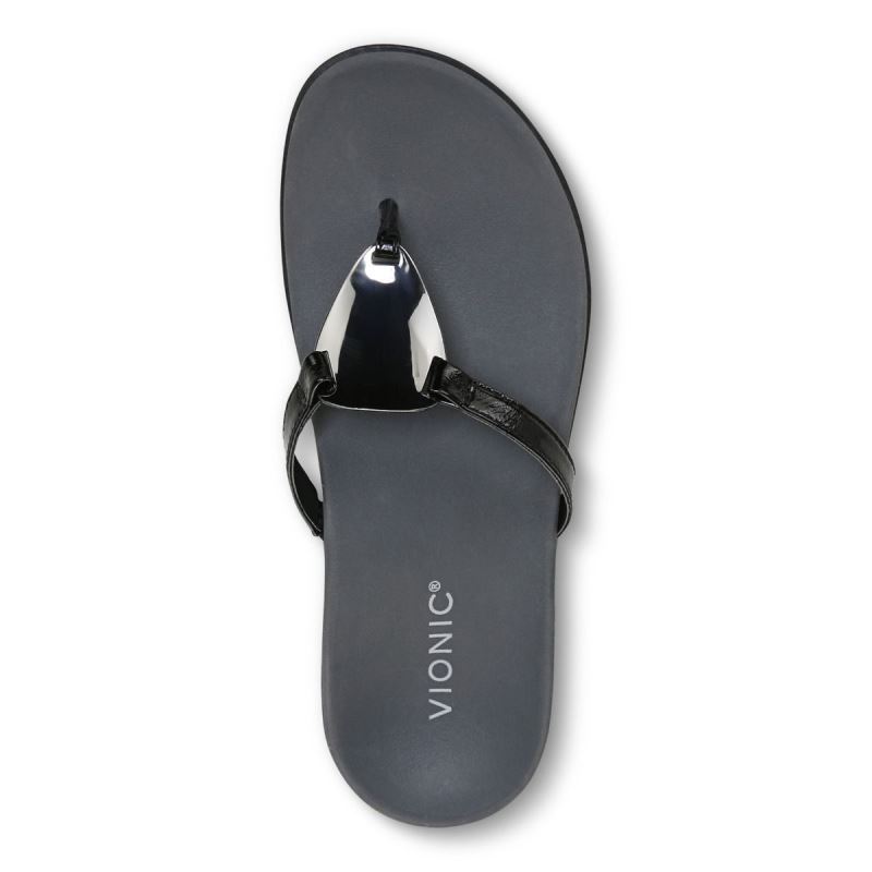 Vionic Women's Raysa Toe Post Sandal - Black