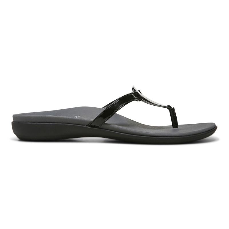 Vionic Women's Raysa Toe Post Sandal - Black