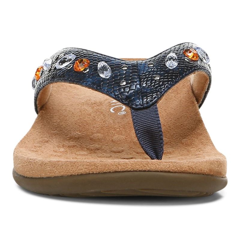 Vionic Women's Lucia Toe Post Sandal - Navy