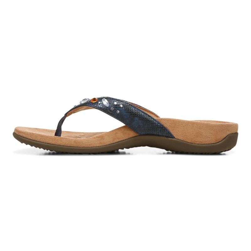 Vionic Women's Lucia Toe Post Sandal - Navy