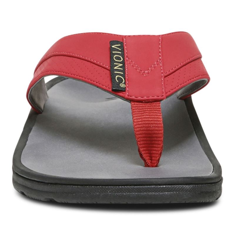 Vionic Men's Wyatt Toe Post Sandal - Red