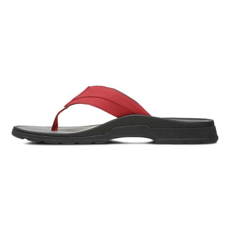 Vionic Men's Wyatt Toe Post Sandal - Red