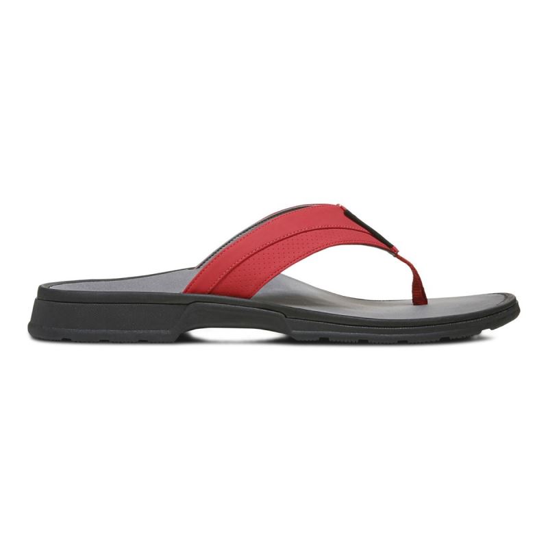 Vionic Men's Wyatt Toe Post Sandal - Red