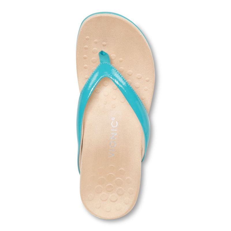Vionic Women's Dillon Toe Post Sandal - Lake Blue