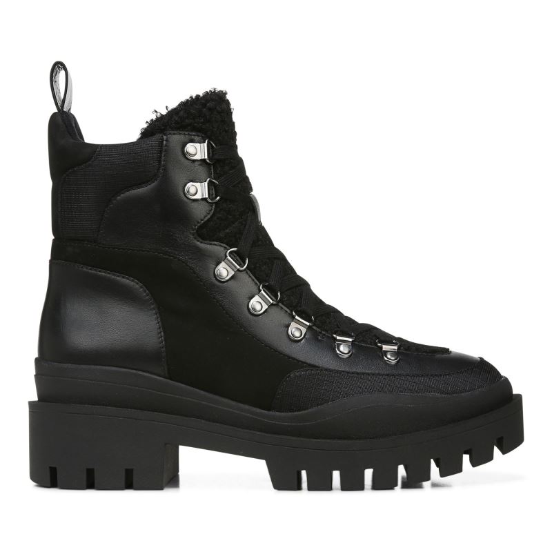 Vionic Women's Jaxen Boot - Black Leather Shearling