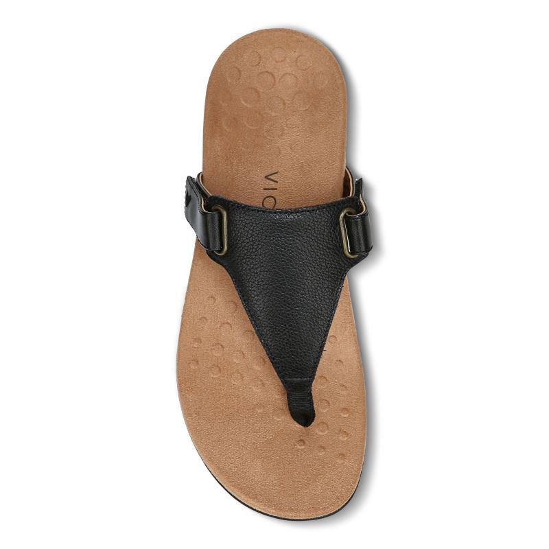 Vionic Women's Wanda T-Strap Sandal - Black