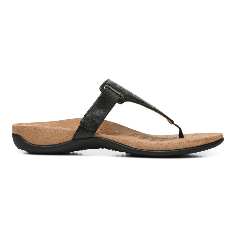 Vionic Women's Wanda T-Strap Sandal - Black