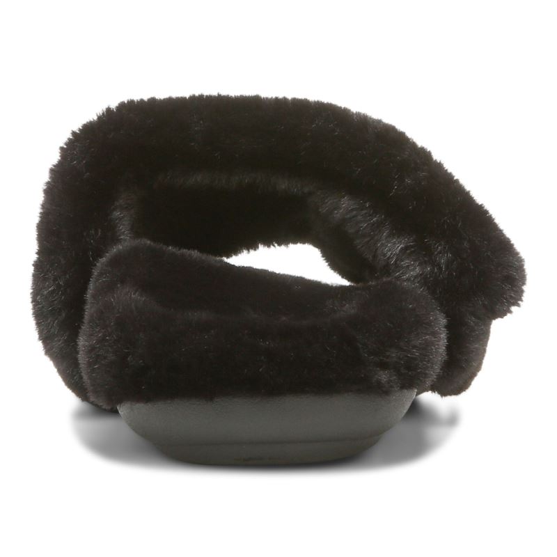 Vionic Women's Dream Plush Slipper - Black Plush