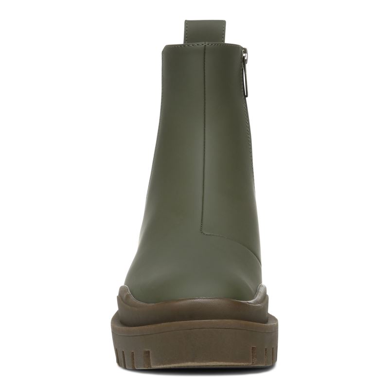Vionic Women's Karsen Boot - Olive Synthetic Rubber