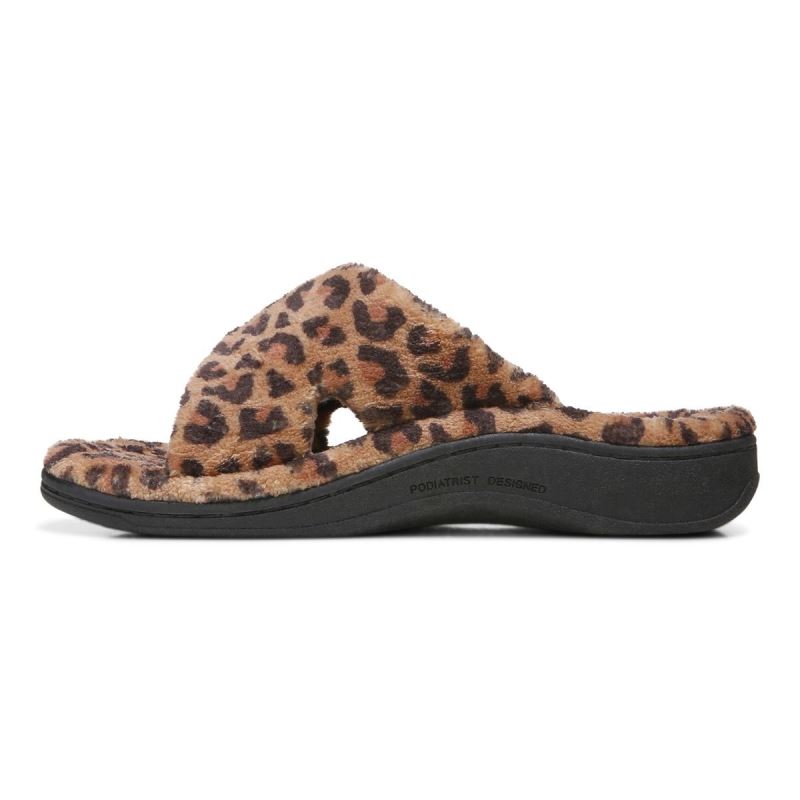 Vionic Women's Relax Slippers - Brown Leopard