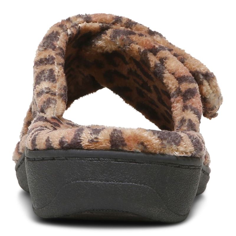 Vionic Women's Relax Slippers - Brown Leopard