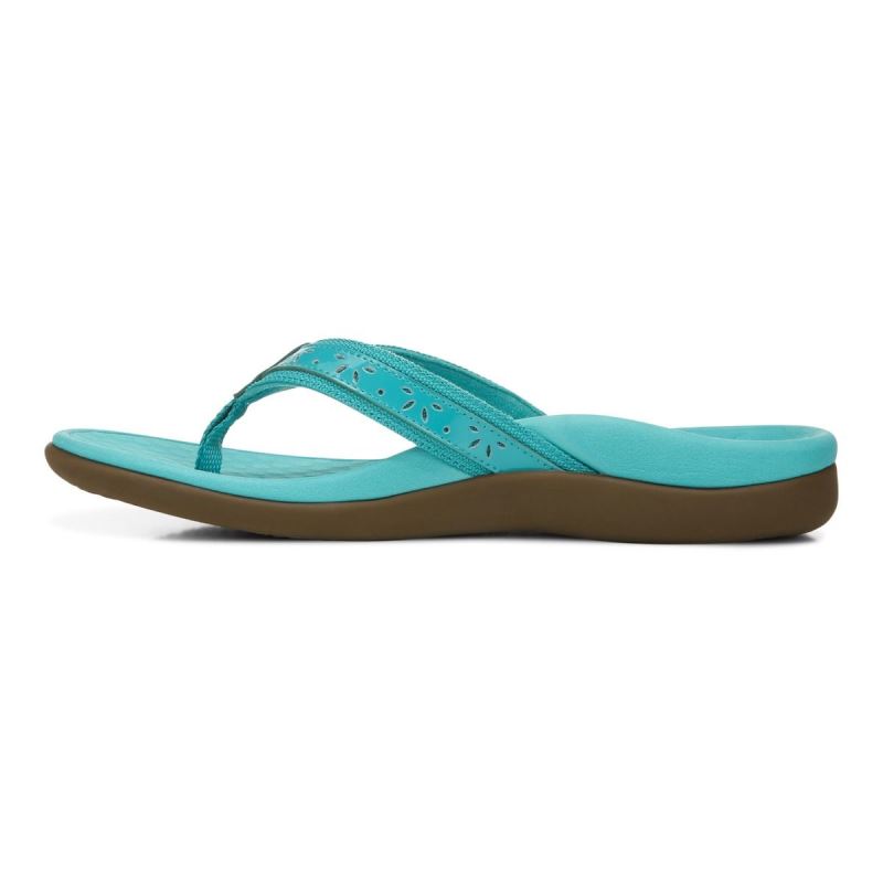 Vionic Women's Casandra Toe Post Sandal - Lake Blue