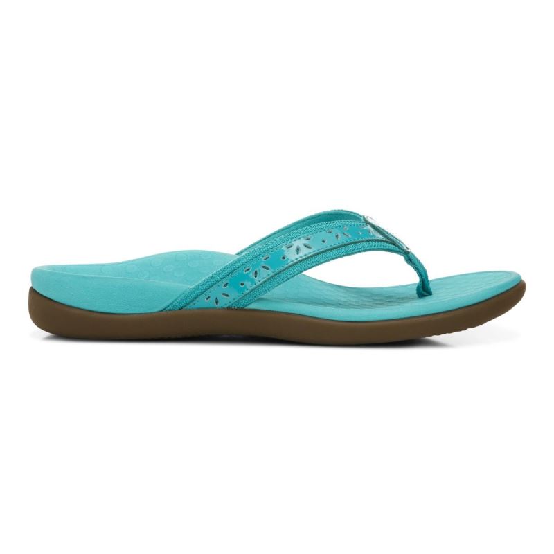 Vionic Women's Casandra Toe Post Sandal - Lake Blue