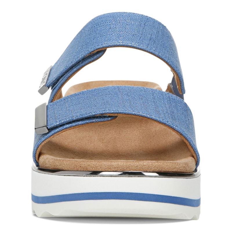Vionic Women's Brandie Flatform Sandal - Vallarta Blue Linen